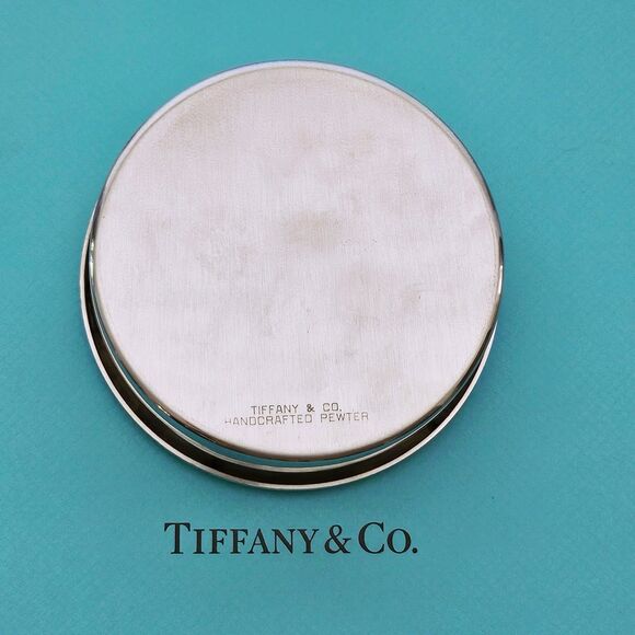 Vintage Tiffany & Co. Rabbit Engaved Silver Tone Handcrafted Pewter Jewelry Box - Picture 5 of 7